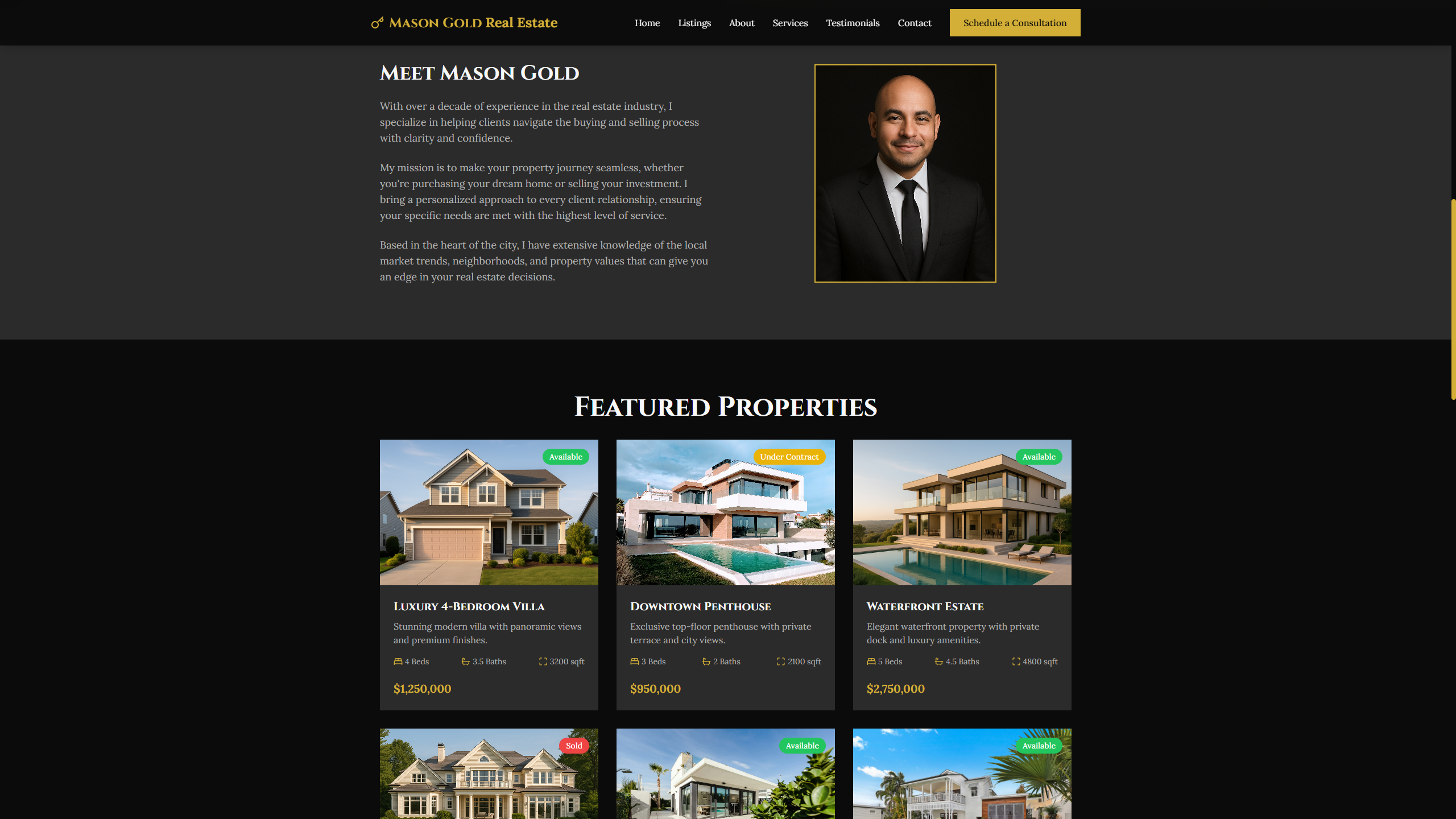 Mason Gold Real Estate screenshot 2
